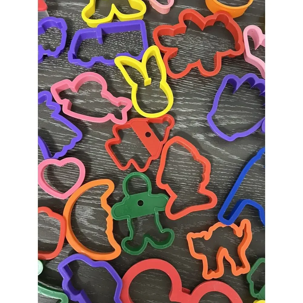 Cookie Cutter Lot of 95 Aluminum Plastic Vintage Holiday Letters Numbers